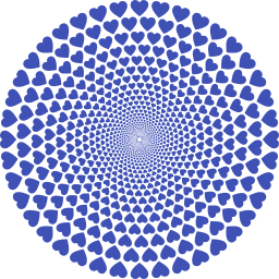 indigo silhouette spiral or coil bubble