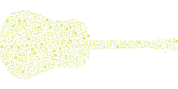 lime silhouette acoustic guitar electric guitar
