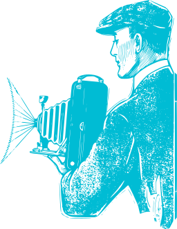teal silhouette cornet music speaker