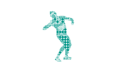 turquoise silhouette baseball player