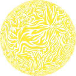 yellow silhouette earth star fungus coral reef