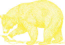 yellow silhouette polar bear brown bear