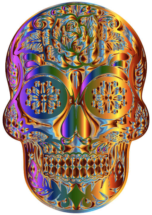 화려한 skull 금 skull