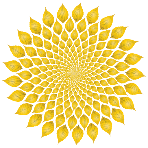 기하학 해바라기 황색 mandala