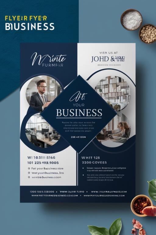 detailed illustration flyer template for business event