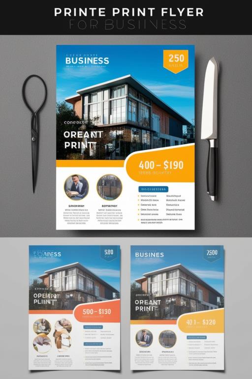 set three flyers for real estate 함께 picture o