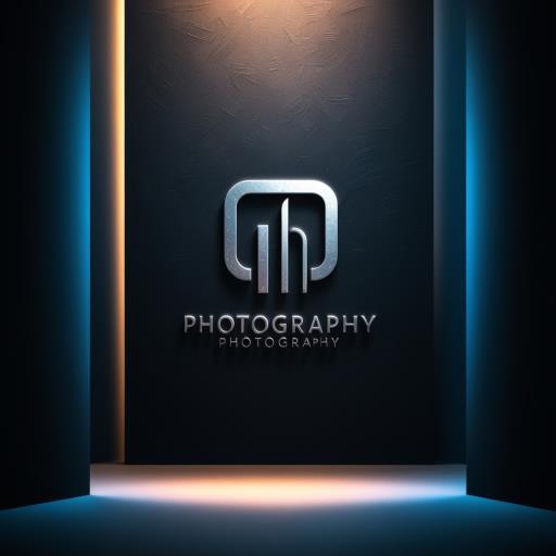 검은색 와 파란색 logo for photography studio