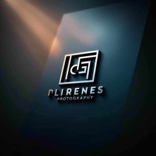 검은색 와 흰색 logo for photographer