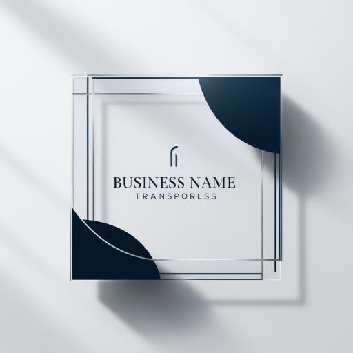 검은색 와 흰색 logo 함께 square frame