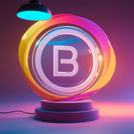 letter b이 있는 화려한 lamp