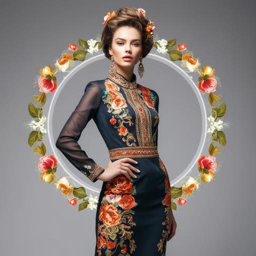 detailed description image 드레스 함께 embroidery embr