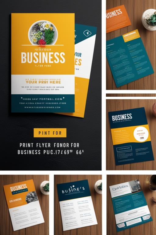 tab 위의 there is collage business flyers 와 brochures