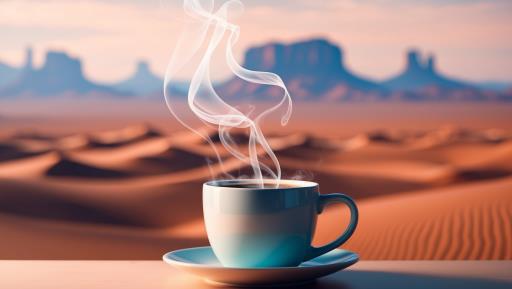 saucer 위의 탁자 안의 d 위의 there is cup coffee