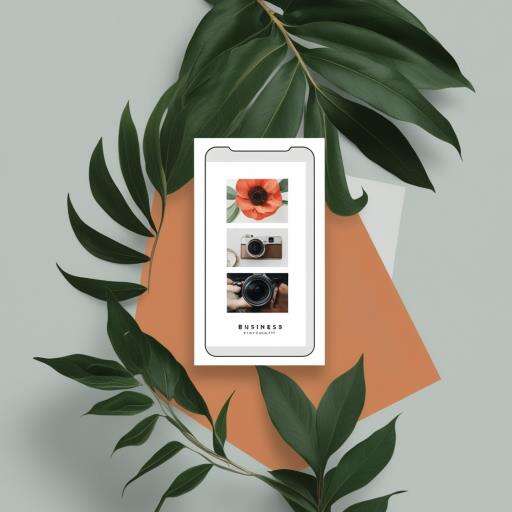 Detailed illustration of a plant and a phone on a grey background