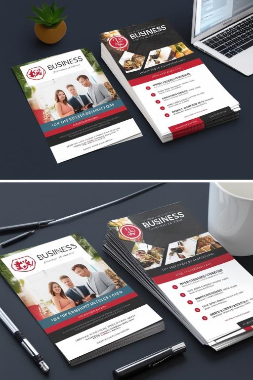 this is image business brochure 함께 laptop 와 pe