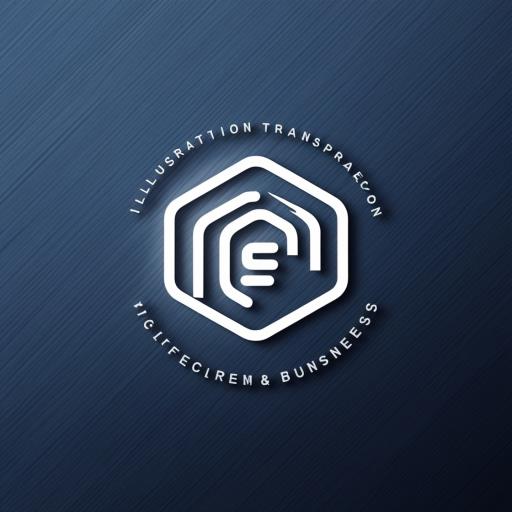 dark 파란색 배경 위의 흰색 hexagon logo