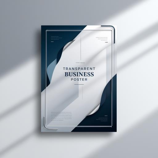 회색 배경 위의 흰색 와 파란색 business brochure