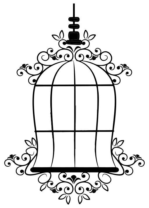 birdcage with cross on top