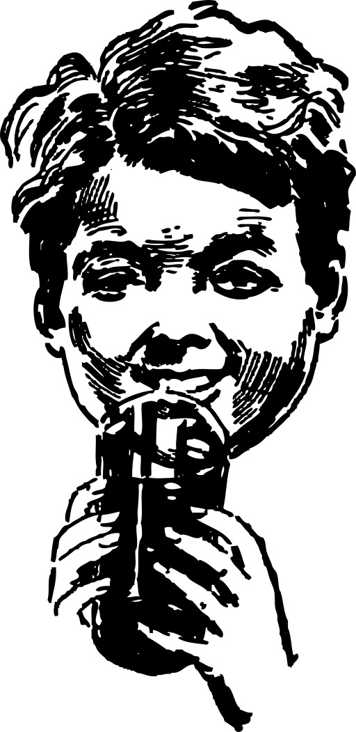 커피 한 잔 을 마시는 남성 의 흑백 그림