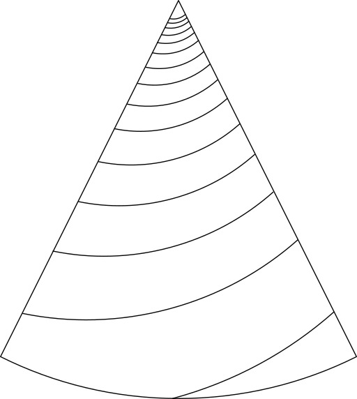 흰색 배경과 파티 모자의 검은 색과 흰색 그림