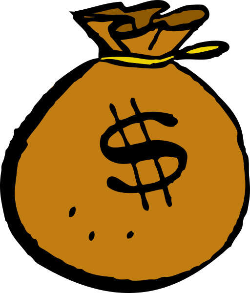 A bag of money with a dollar sign on it