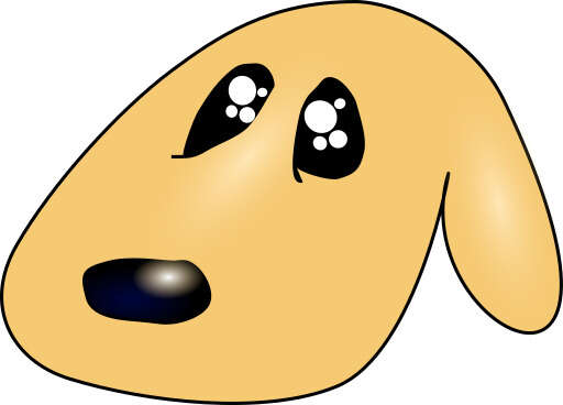 A Cartoon Dog with a Sad Look on His Face