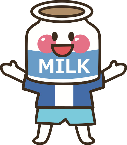 얼굴과 팔을 가진 우유의 단지의 만화 이미지