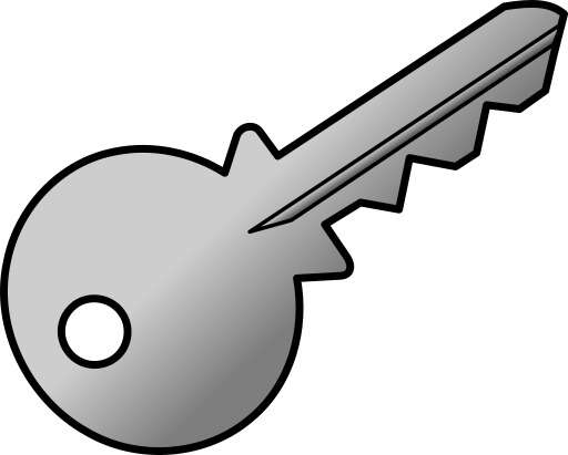 A Cartoon Key with a Hole in the Middle