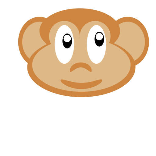 A Cartoon Monkey with a Big Smile on It's Face