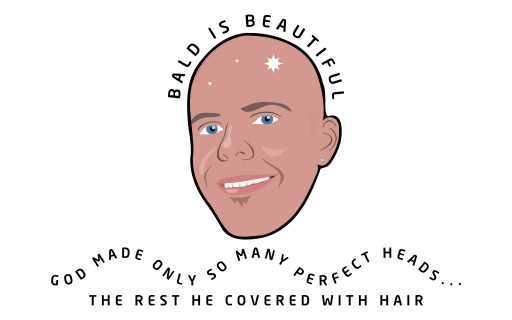 만화의 Bald 사람 와 a Quote 에 그것
