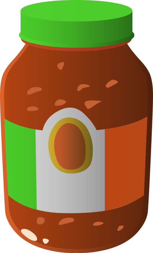 A Cartoon of a Jar of Jam with a Green Lid