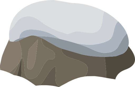 A Cartoon of a Mountain with Snow on Top of It