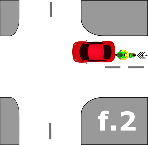빨간색 자동차의 만화가 거리를 아래로 운전 Green Car