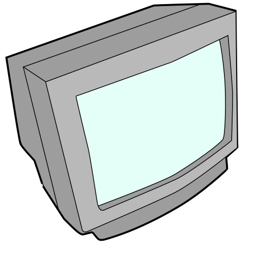 빈 화면으로 TV 세트의 만화