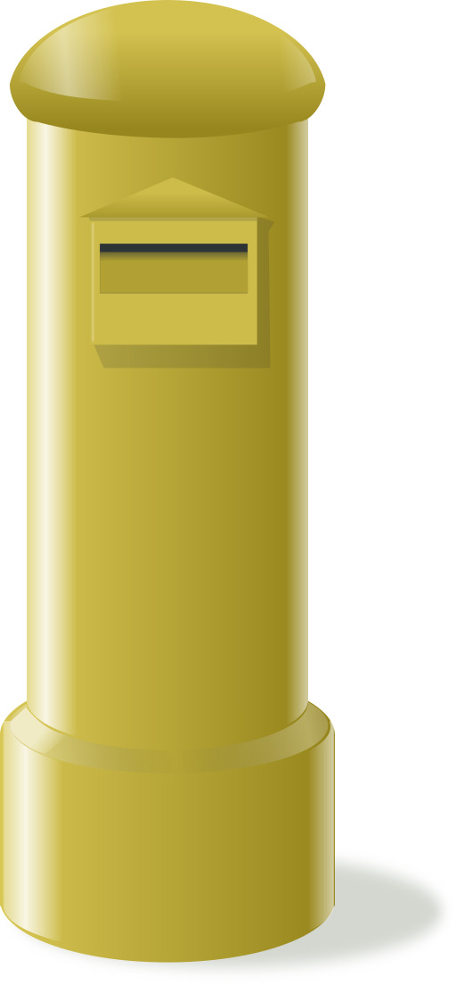 블랙 뚜껑이있는 Yellow Mail Box 만화