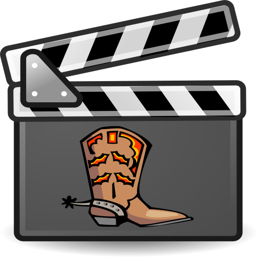 Cowboy Boot와 Clapper Board의 만화 사진