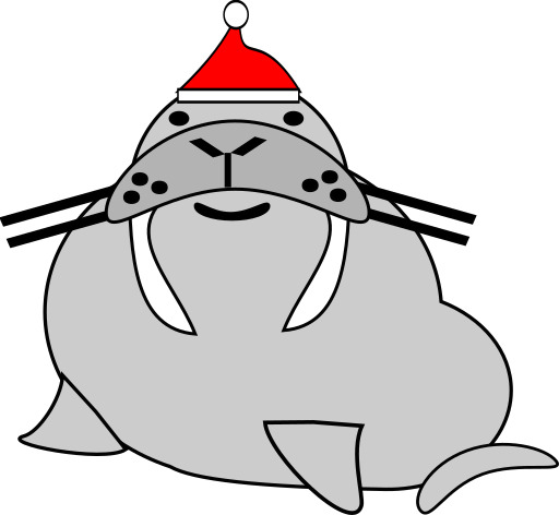 만화 Walong 와 Santa Hat 에 그 머리