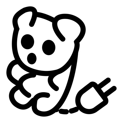 닫다 의 만화 곰 와 a 플러그 에 그 입