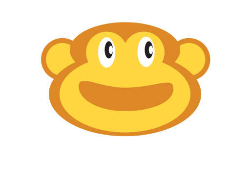 A Close Up of a Cartoon Monkey Face with a Big Smile (8)