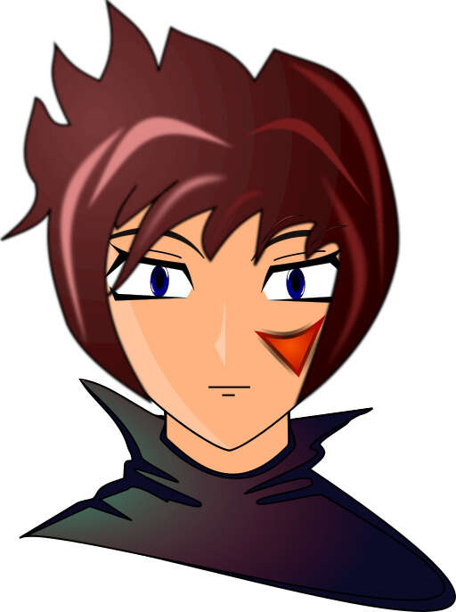 A Close Up of a Cartoon of a Person with a Red Nose