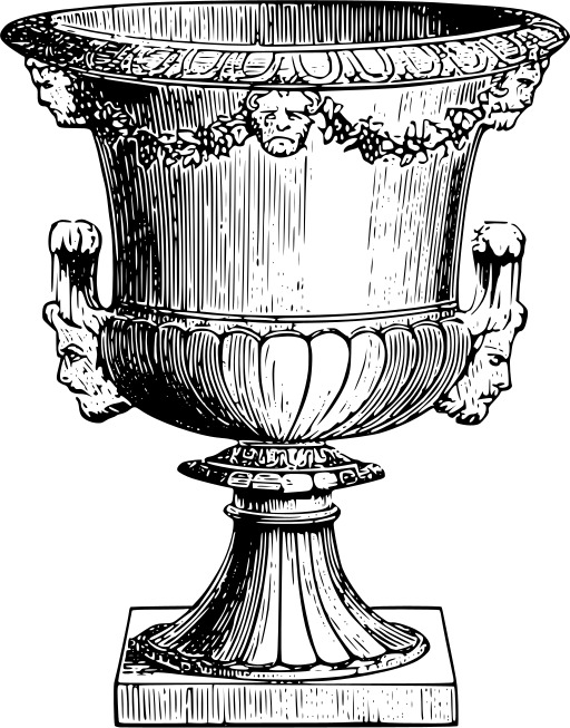 큰 Urn 와 포도 에 그것