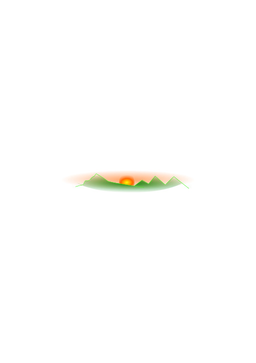 하늘의 그림과 배경의 산