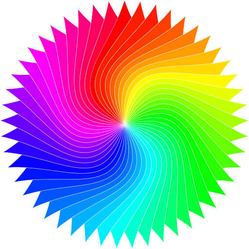 A Rainbow Colored Spiral Design with a White Background (5)
