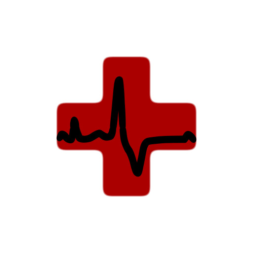 A Red Cross 와 Heartbeat Sign 에 그것
