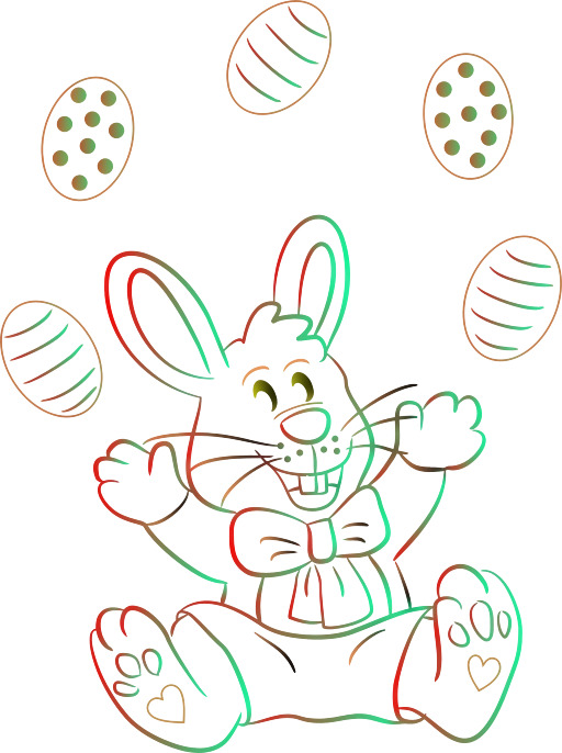 A Bunny With Easter Eggs In The Background에 대하여