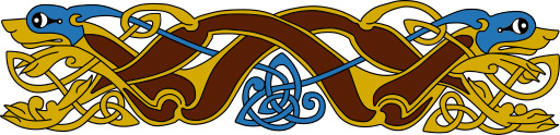 A Letter M With A Blue And Yellow Design On It에 대하여