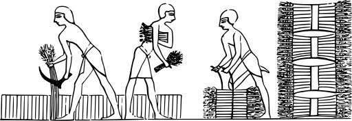 A Man And A Woman Standing In Front Of An Egyptian Temple의 특징