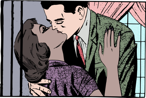 A Man Kissing A Woman In Front Of A Window에 대하여