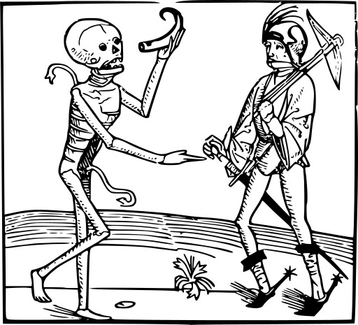 A Skeleton Being Carried By A Man의 정보