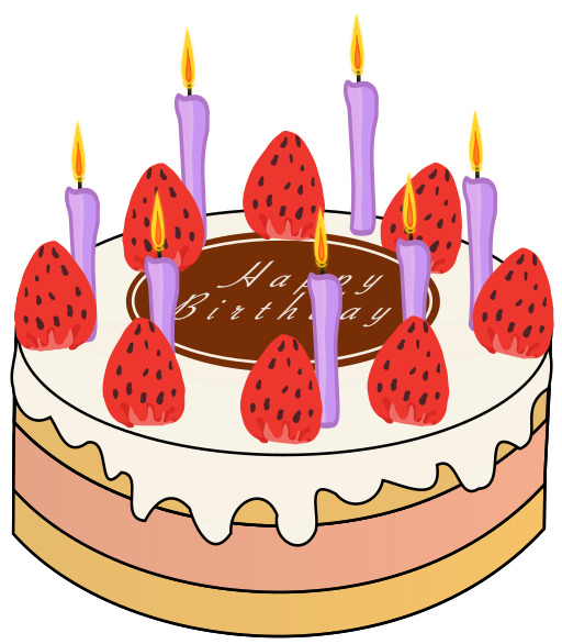 그 위에 양초를 가진 생일 케이크